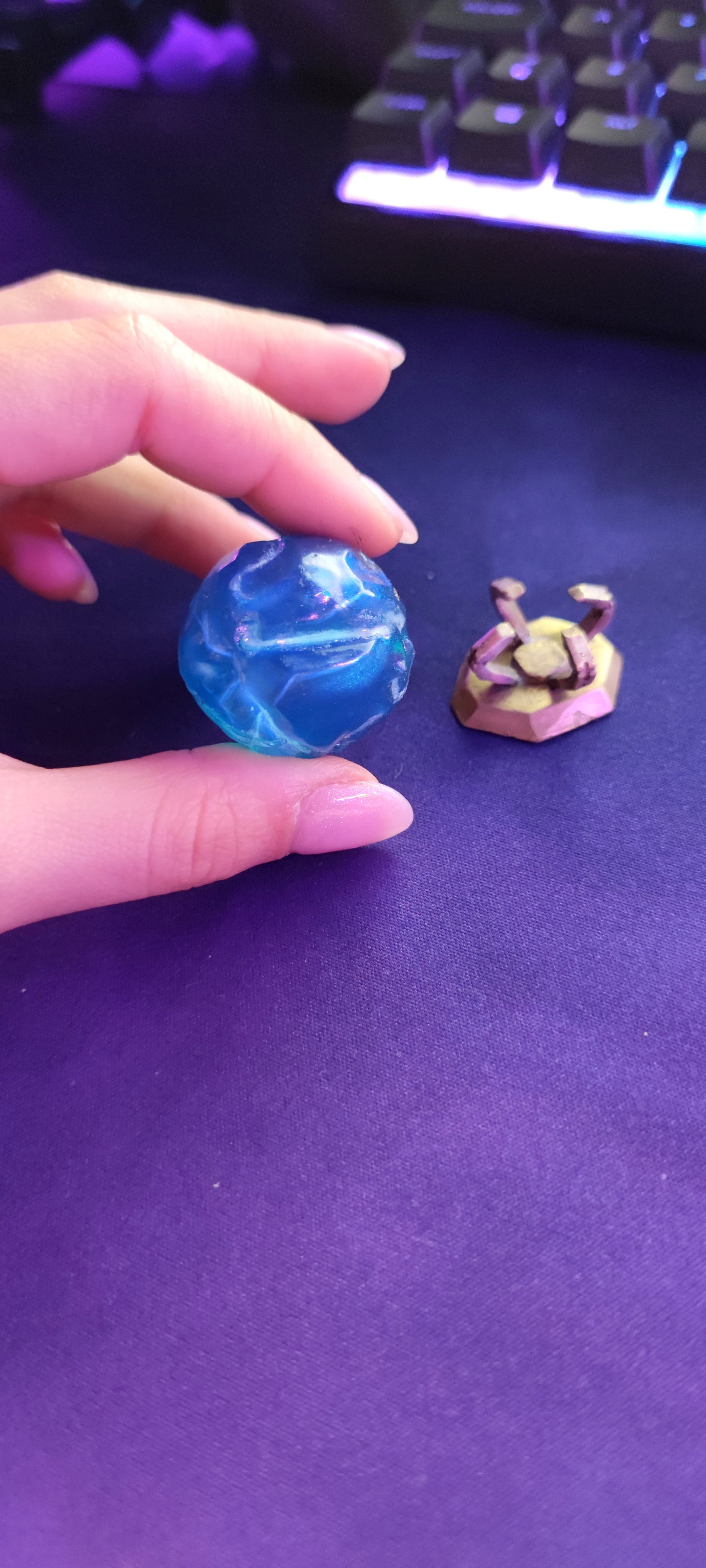 Hextech Crystal Gems League of Legends Arcane Jinx Vi Blue Etsy