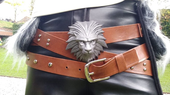 Orc Shield Game Theme fibbia per cintura in metallo fai da te