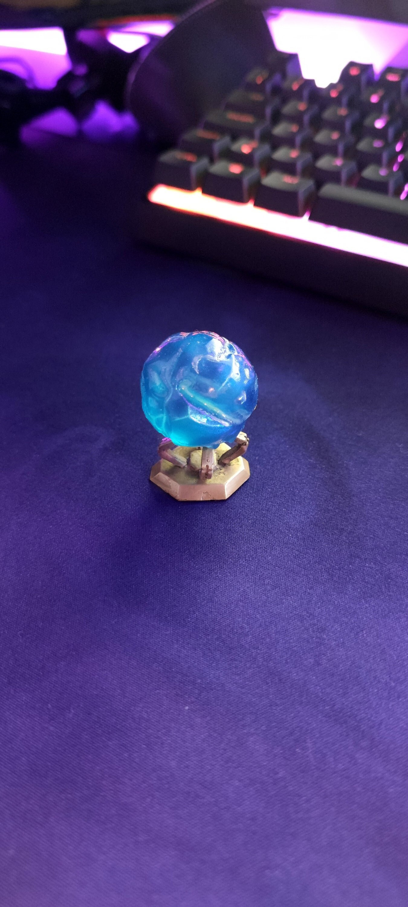 Hextech crystal gems - League of Legends Arcane Jinx Vi blue fluorescent metallic brass base energy sphere cosplay replica Jayce Victor