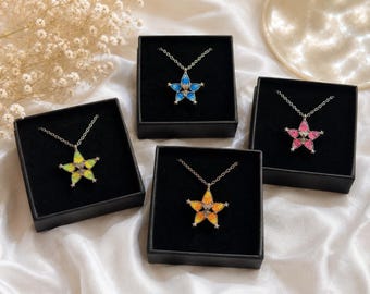 Collier Wayfinder Kingdom Hearts - Pendentif étoile peint à la main, fan art bijoux nerd pour les amateurs de bff