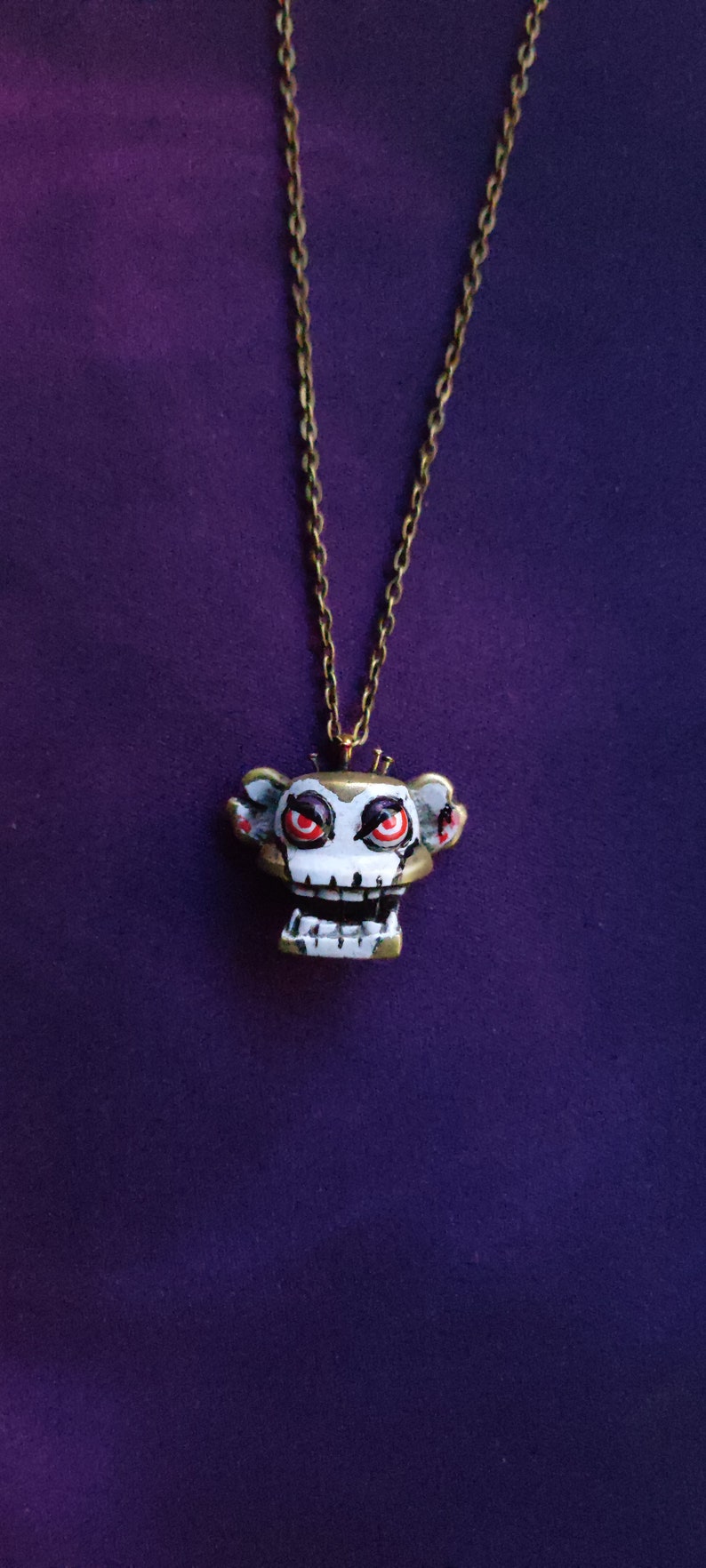 Jinx Monkey Head Bomb Arcane Necklace League of Legends - Etsy