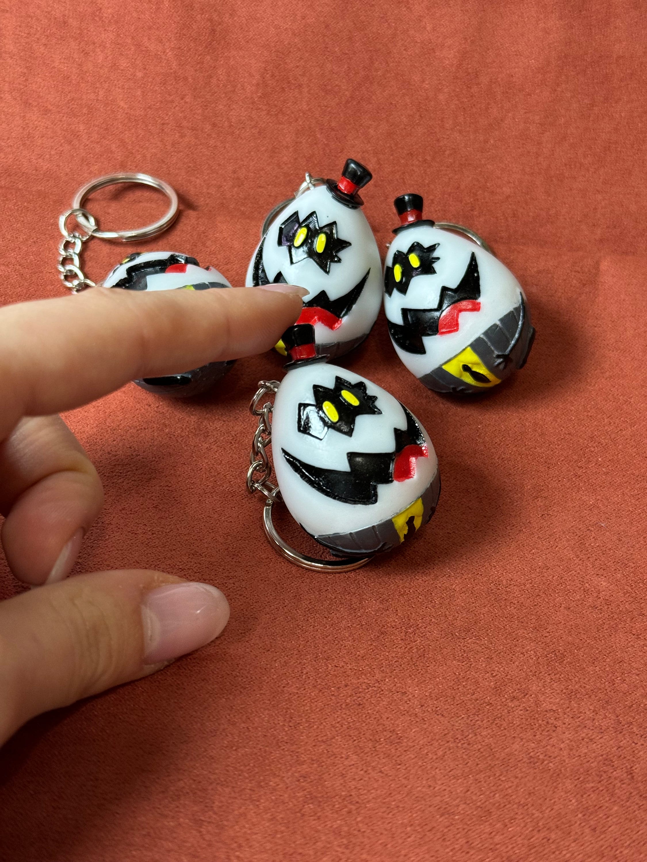 Fan Art Keychain Egg Bois Sir Pentious Hazbin Hotel - Made in Italy ...