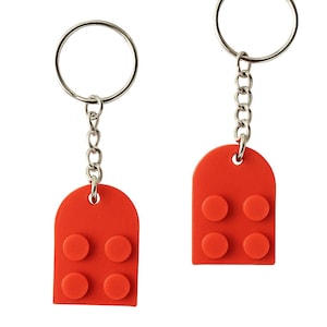 3D Printed LEGO-Style Heart Keychain | For Couples or Best Friends | Matching Keychain