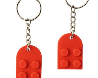 3D Printed LEGO-Style Heart Keychain | For Couples or Best Friends | Matching Keychain