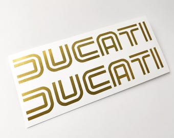 Set van 2 vinylstickers voor motorfietsen • Motortank • Helm • Retro •