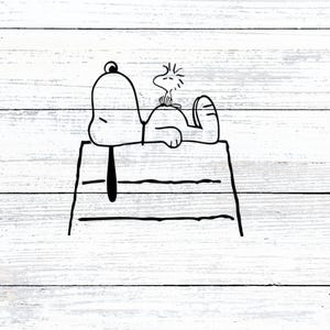 Zestaw 2 | Snoopy i Woodstock Zabawna naklejka | Snoopy | Naklejka winylowa Woodstock