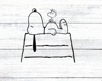 Conjunto de 2 | Adesivos engraçados do Snoopy e Woodstock | Adesivo de vinil do Snoopy e Woodstock