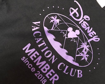 Disney Vacation Club DVC Member personalized with member year Disney World Disneyland womens t-shirt