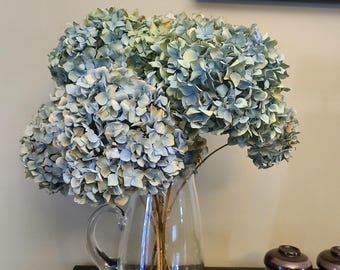 Hortensias secas naturales: azules, verdes y moradas - Decoración para bodas y eventos