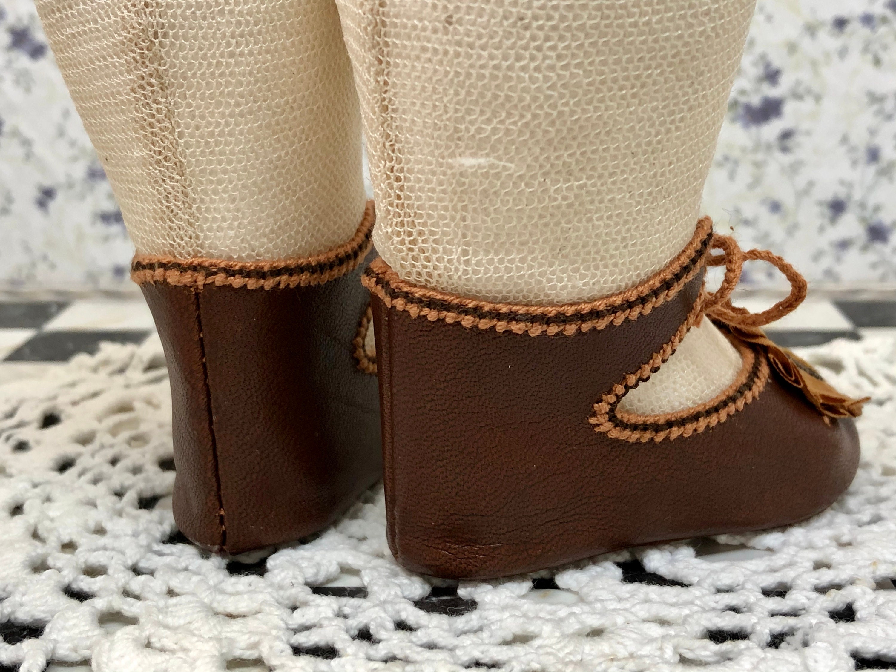 Leather doll shoes 76 cm 3 French style for an Etsy