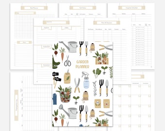 Gardening Planner Printable | Garden Journal | Plant Planner | Garden Organiser | Plant Records | Gardening Logbook | Seeds & Inventory