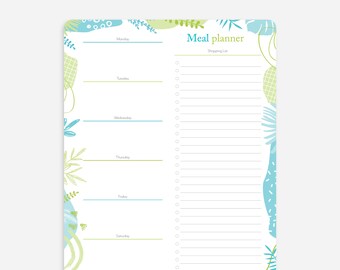 Magnetic Meal Planner | A4 Fridge Planner | Meal Planner | Magnetic Dry Erase Planner With Rounded Corners | Australian Designed & Printed