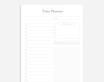 Time Planner | Daily Notepad | Australian Made Stationery | Daily Planner | Meal & Water Tracker