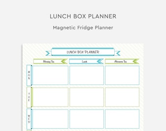 Magnetic Lunch Box Planner | A4 Fridge Planner | Magnetic Dry Erase Planner With Rounded Corners | Designed and printed in Australia