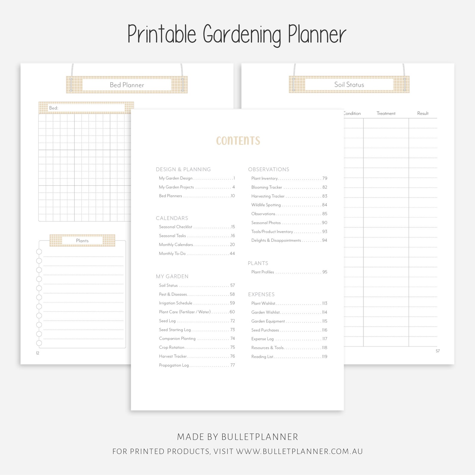 Gardening Planner Printable Garden Journal Plant Planner Garden ...