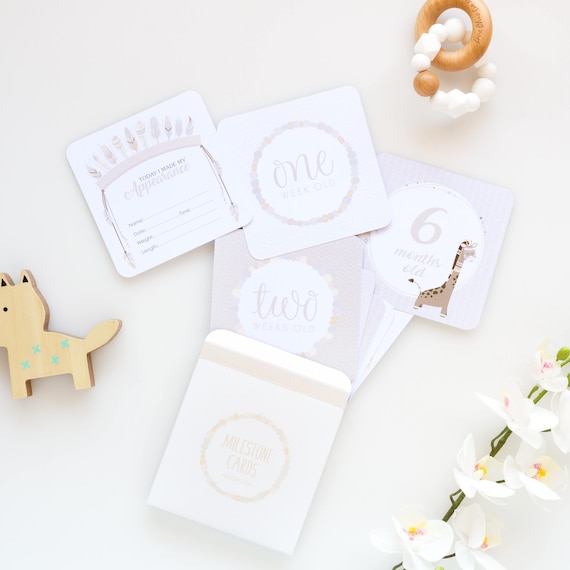 baby of colour milestone cards