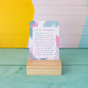 Happy You Affirmation Cards | Wooden Display Box | Inspirational Messages | Australian Designed & Produced |Affirmation Deck