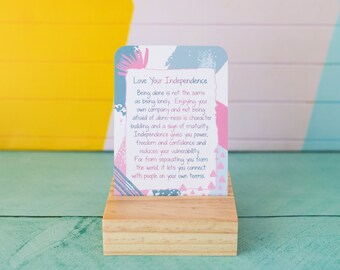 Happy You Affirmation Cards | Wooden Display Box | Inspirational Messages | Australian Designed & Produced |Affirmation Deck