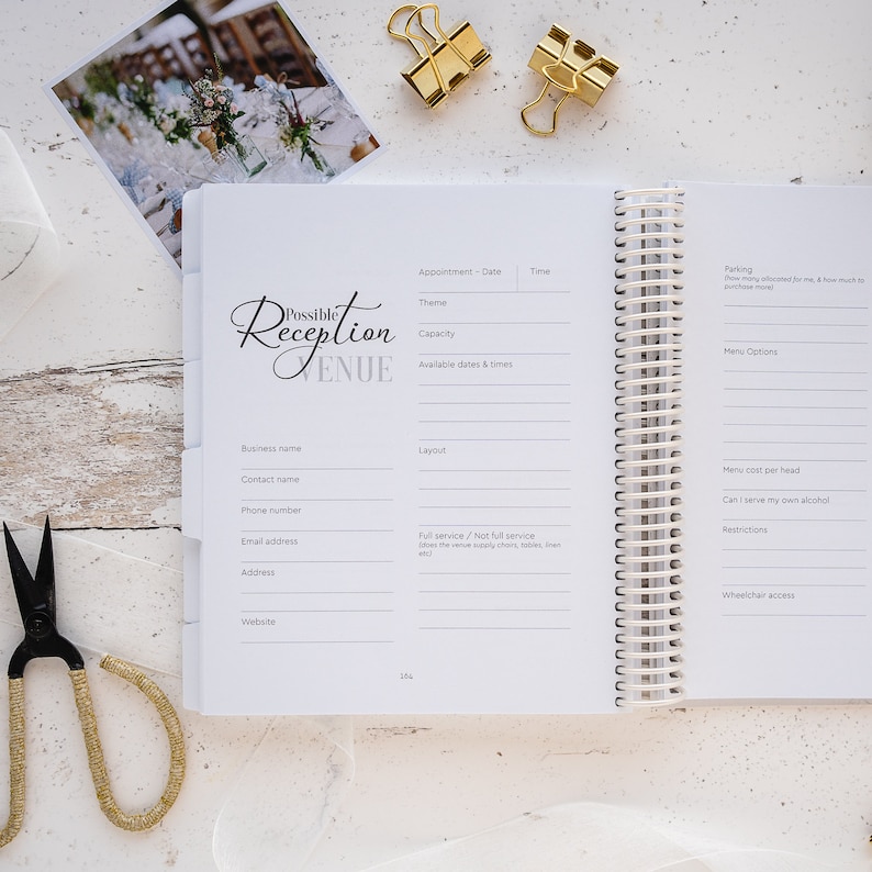 Personalised Wedding Planner | Australian Made Wedding Journal | Wedding Engagement Gifts | Wedding Planner Book - Let's Get Hitched image 9