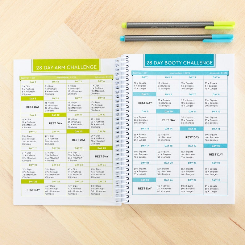 Fitness Planner 'my Fitness Journey' Health and Etsy Australia