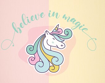 Unicorn Quote Waterslide Decal UQ7
