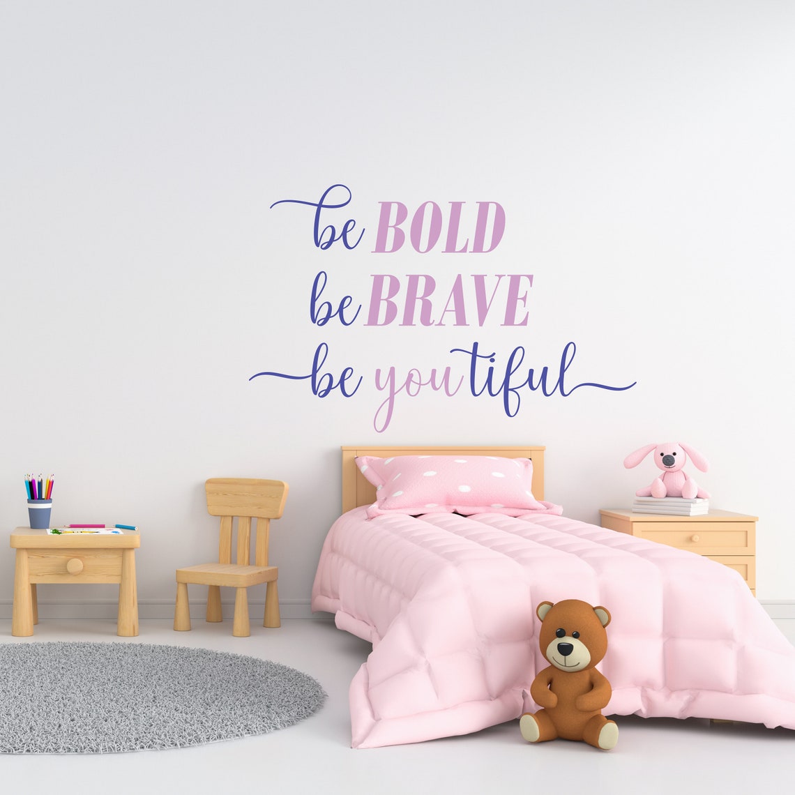 Be Bold Kids Quote Wall Sticker Be Bold Be Brave | Etsy