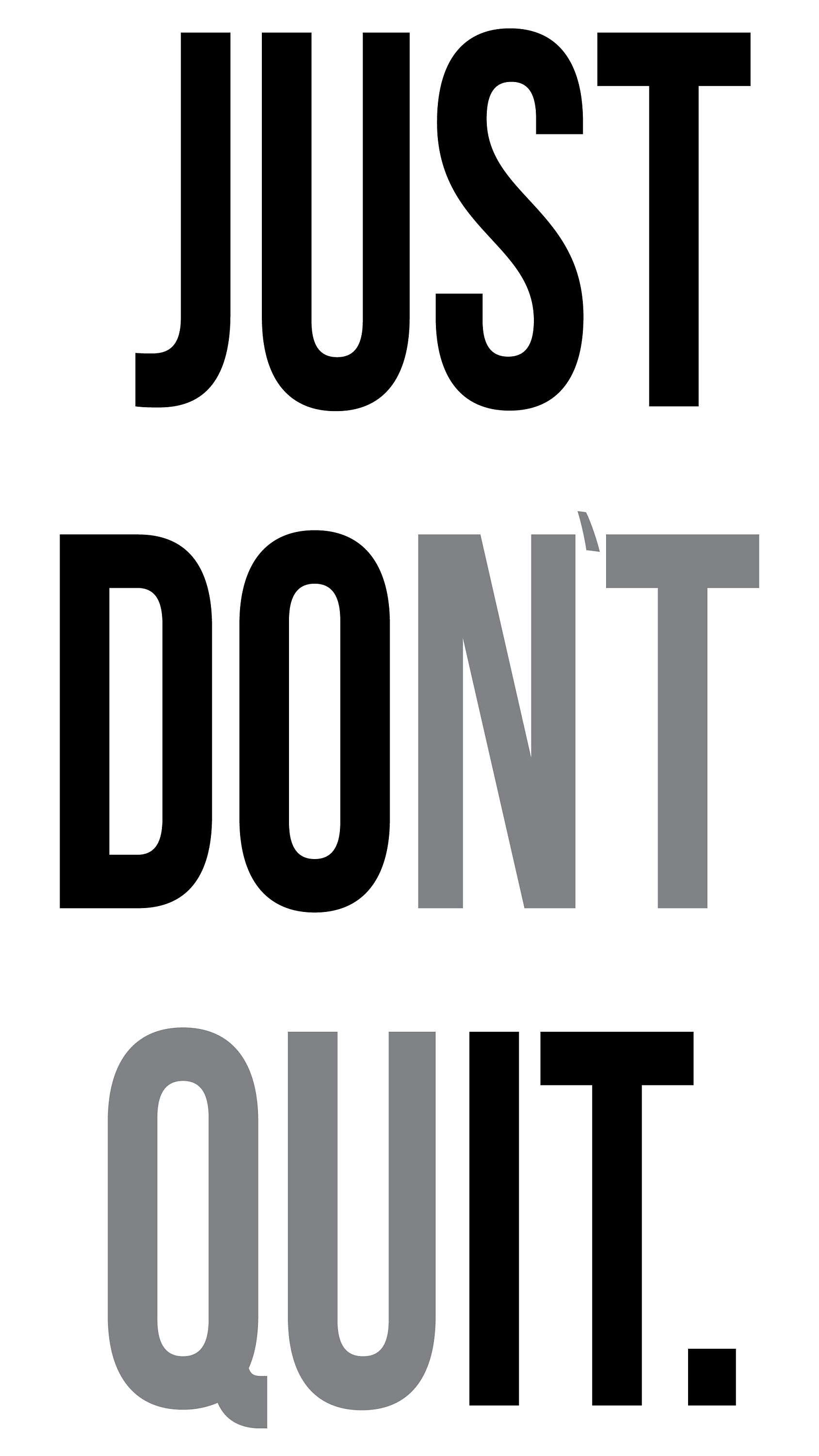 Just Don't Quit Wall Decal Empowering Quote for Kids Etsy