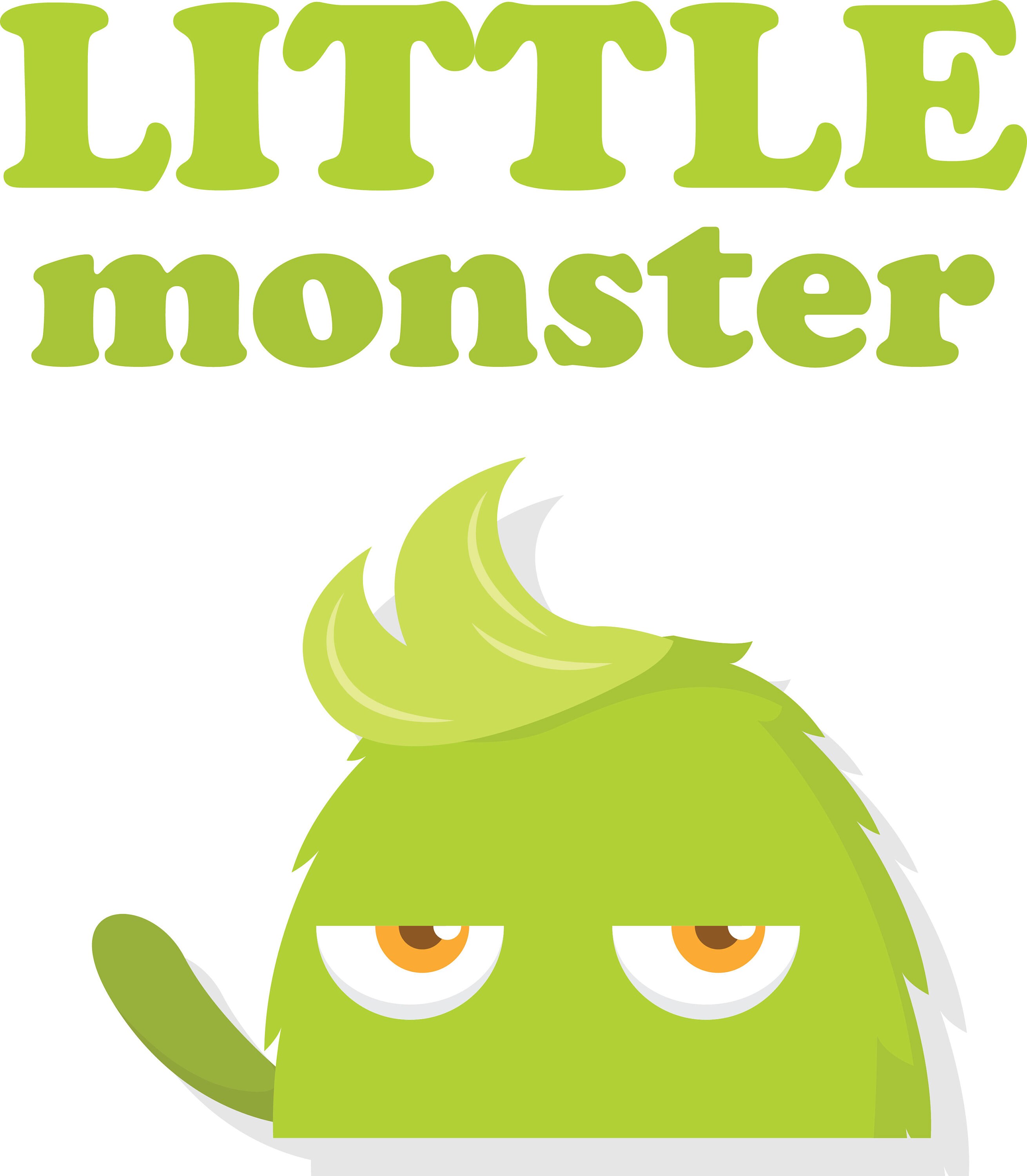 Green Little Monster Wall Decal Friendly Monster Children Etsy