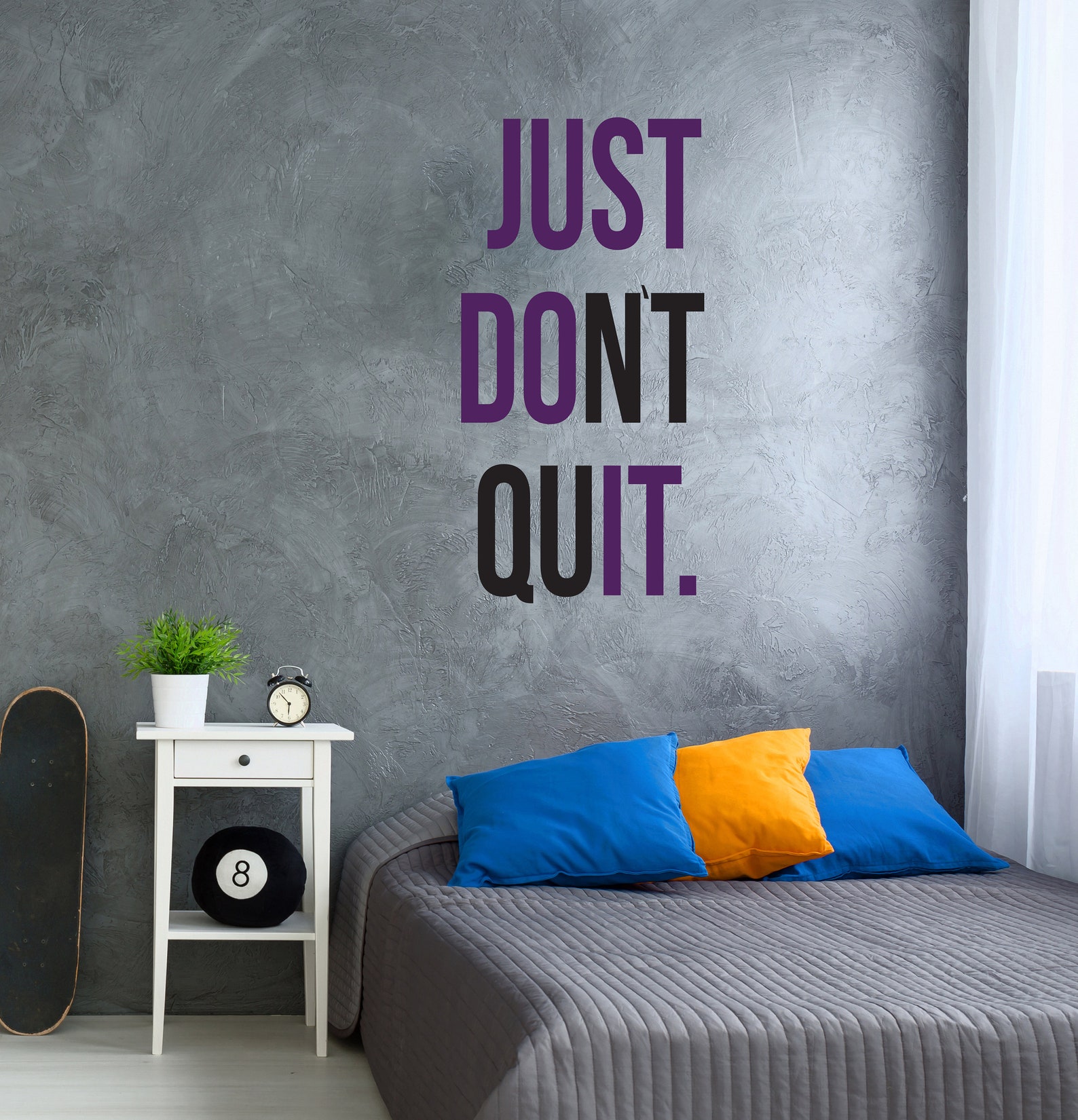 Just Don't Quit Wall Decal Empowering Quote for Kids Etsy