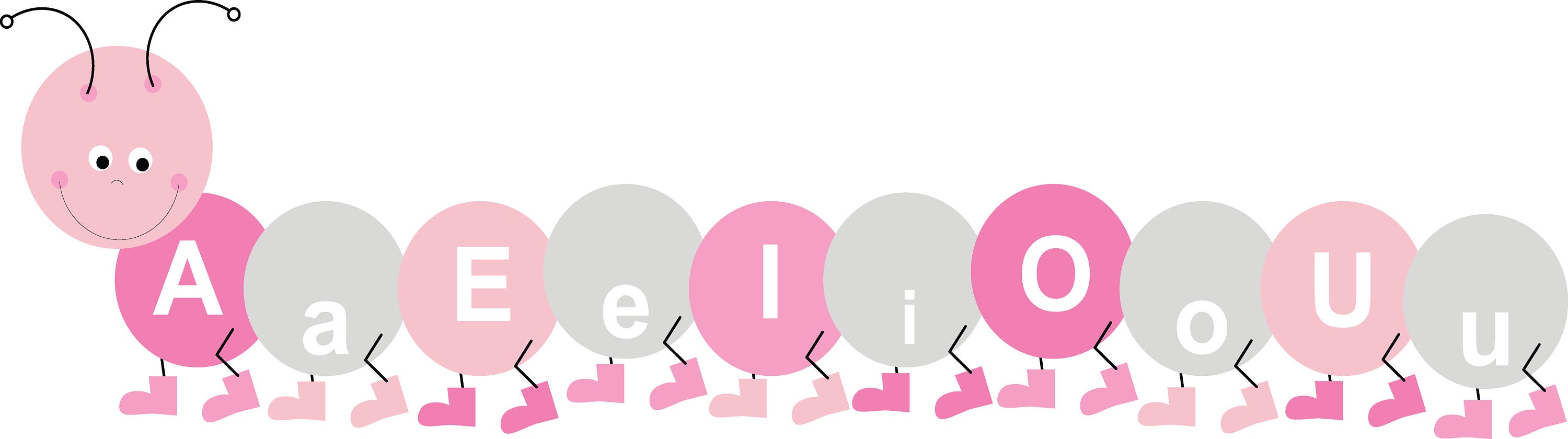 Vowels Wall Decal Caterpillar A E I O U Kids Decor School Etsy