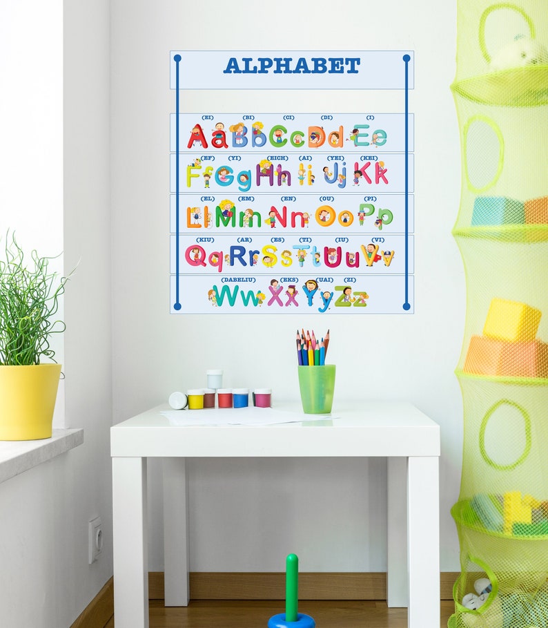 ABC Wall Decal Alphabet Letters' Sounds Educational Etsy