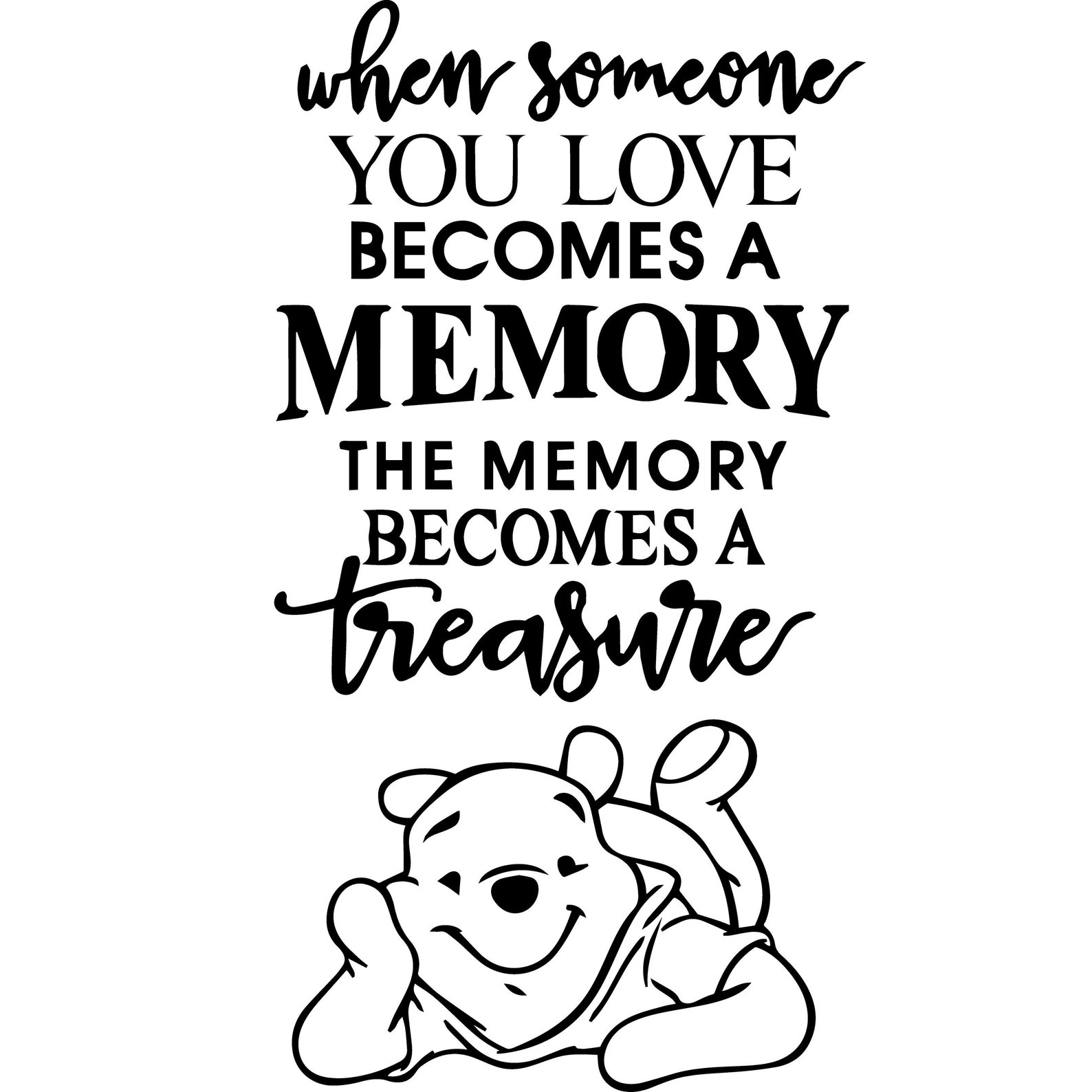 Quote From Winnie The Pooh Vinyl Art Decal Lovely Message Etsy