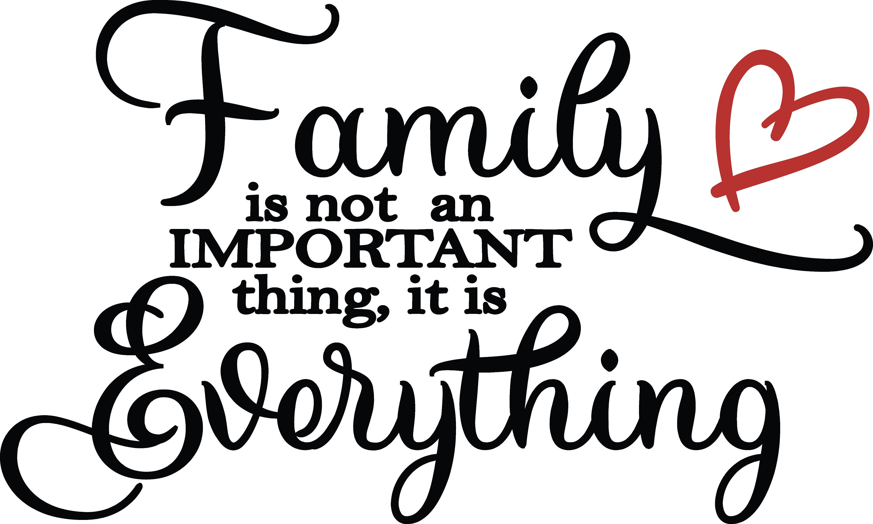 Family Quote Wall Decal Family is Everything Saying Black | Etsy