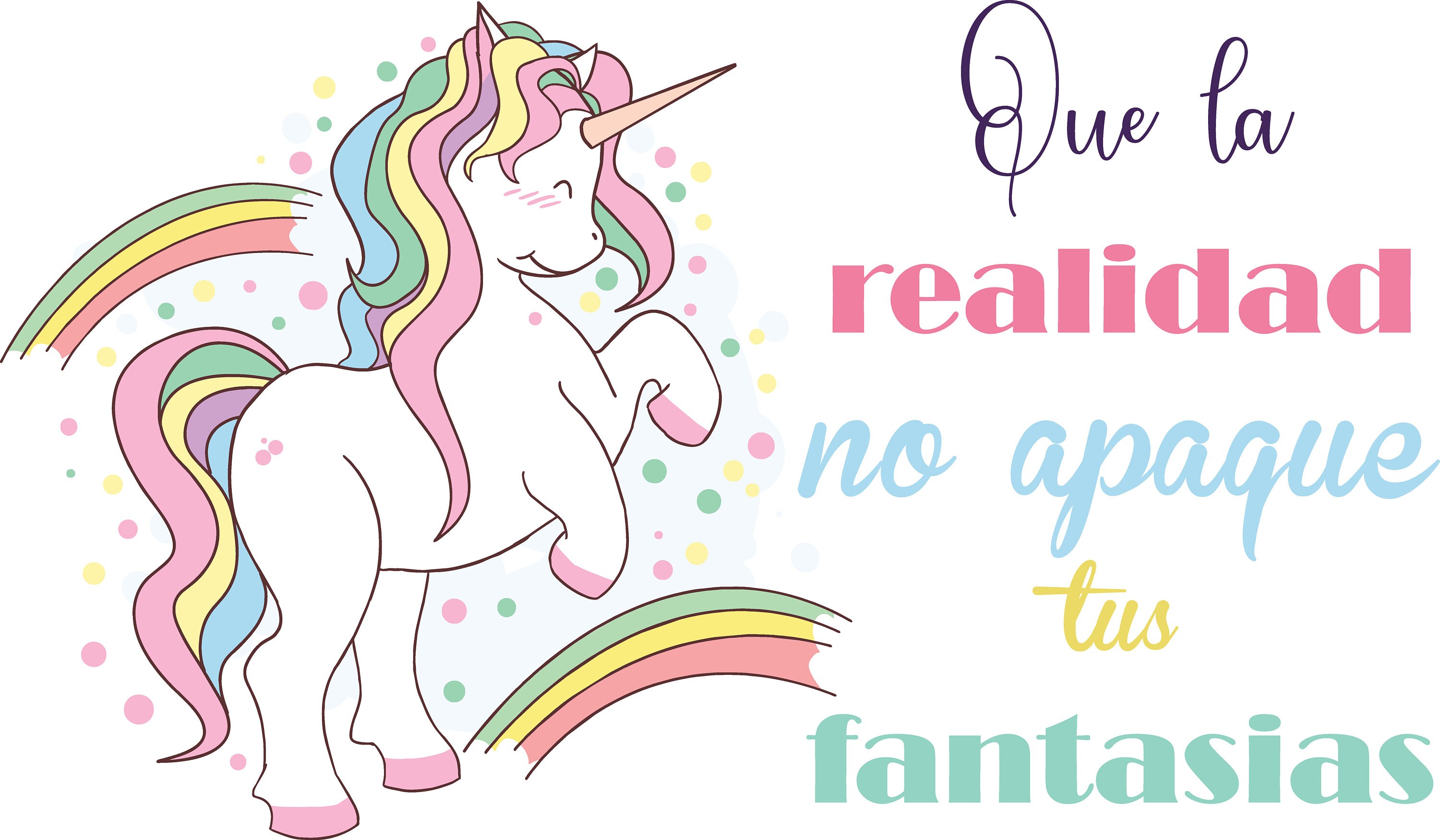 Be Unique Unicorn Spanish Quote Sticker Wall Decor Realidad Etsy