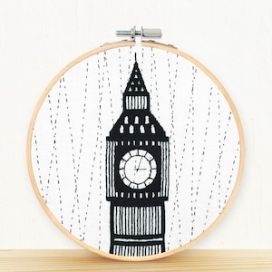 NEW! Big Ben | London - full embroidery kit - diy modern needlepoint