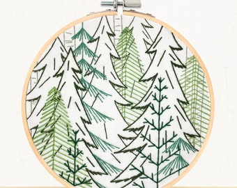 Into the Woods Forest - kit completo de bordado - punto de cruz moderno para hacer tú mismo