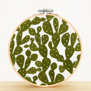 Fichi d'India - kit completo per ricamo - fai da te moderno punto croce