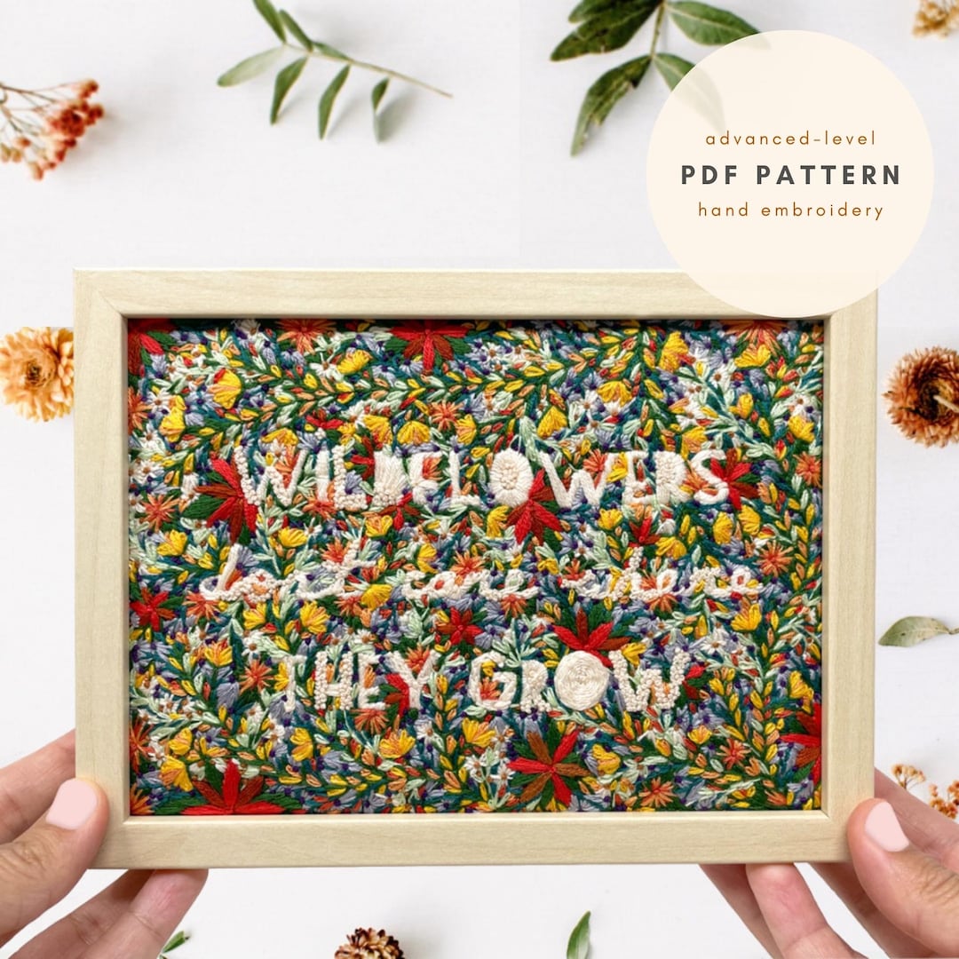 Wildebloom Pattern Program Wildflowers Embroidery Pattern: Advanced Floral Needlework (PDF ...