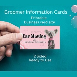 Dog Groomer Matting and Hemotoma Information Printable  Great for Pet Groomers,Pet Stylist,Dog groomers, Pet Salon, Dog Grooming Salon.
