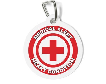 Medical Alert Pet Tag for Heart Condition