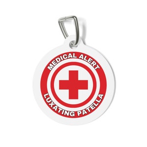 Medical Alert Pet Tag Luxating Patella