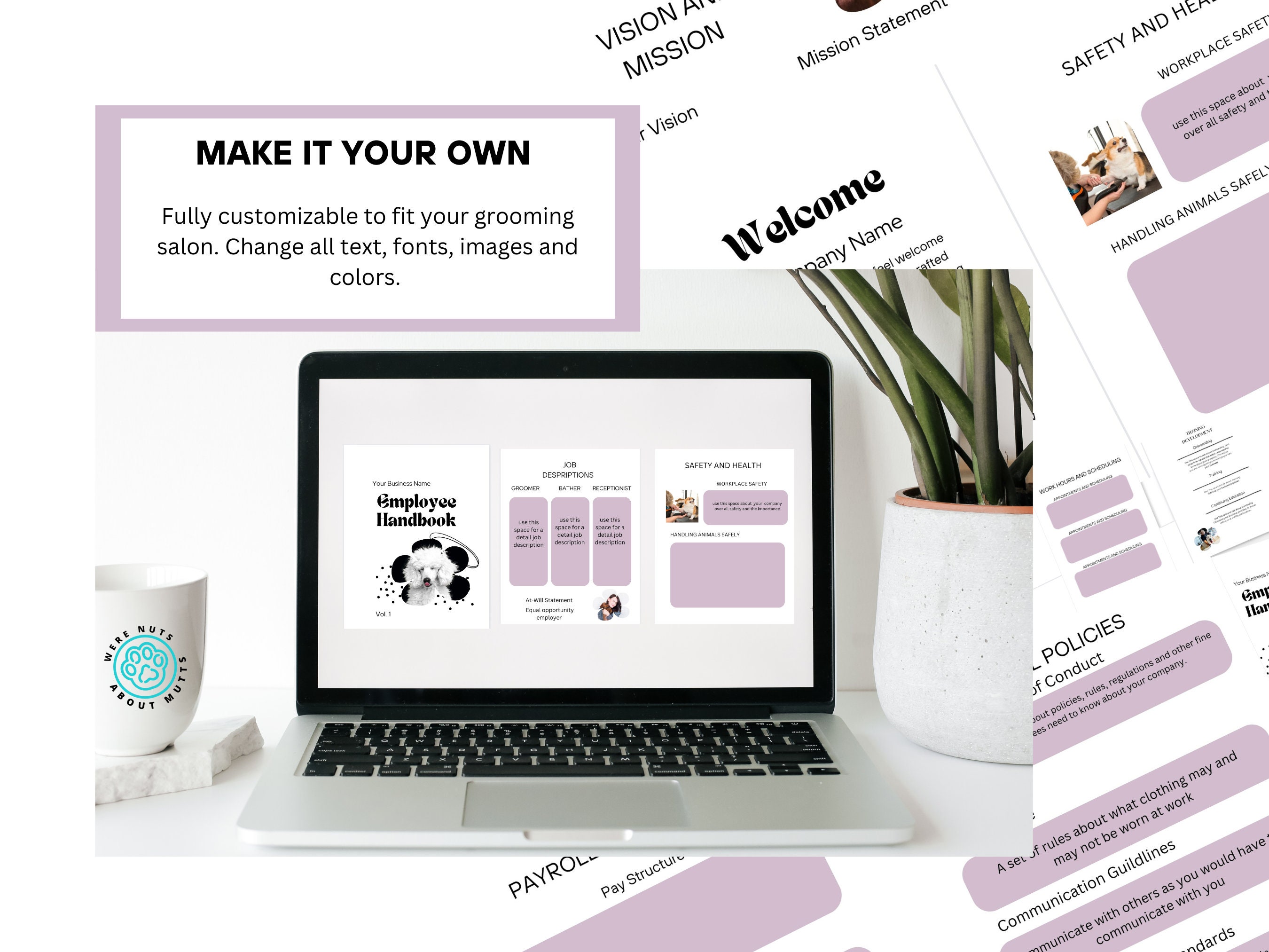 Dog Grooming Employee Handbook,dog Grooming Forms, Grooming Business