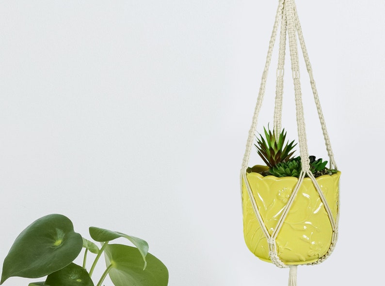 Macrame Plant Hanger, Indoor Hanging Planter, Macrame Plant Holder, Pot Hanger, Plant Holder, Cotton Hanging Planter, Macrame Pot Hanger 40 image 2