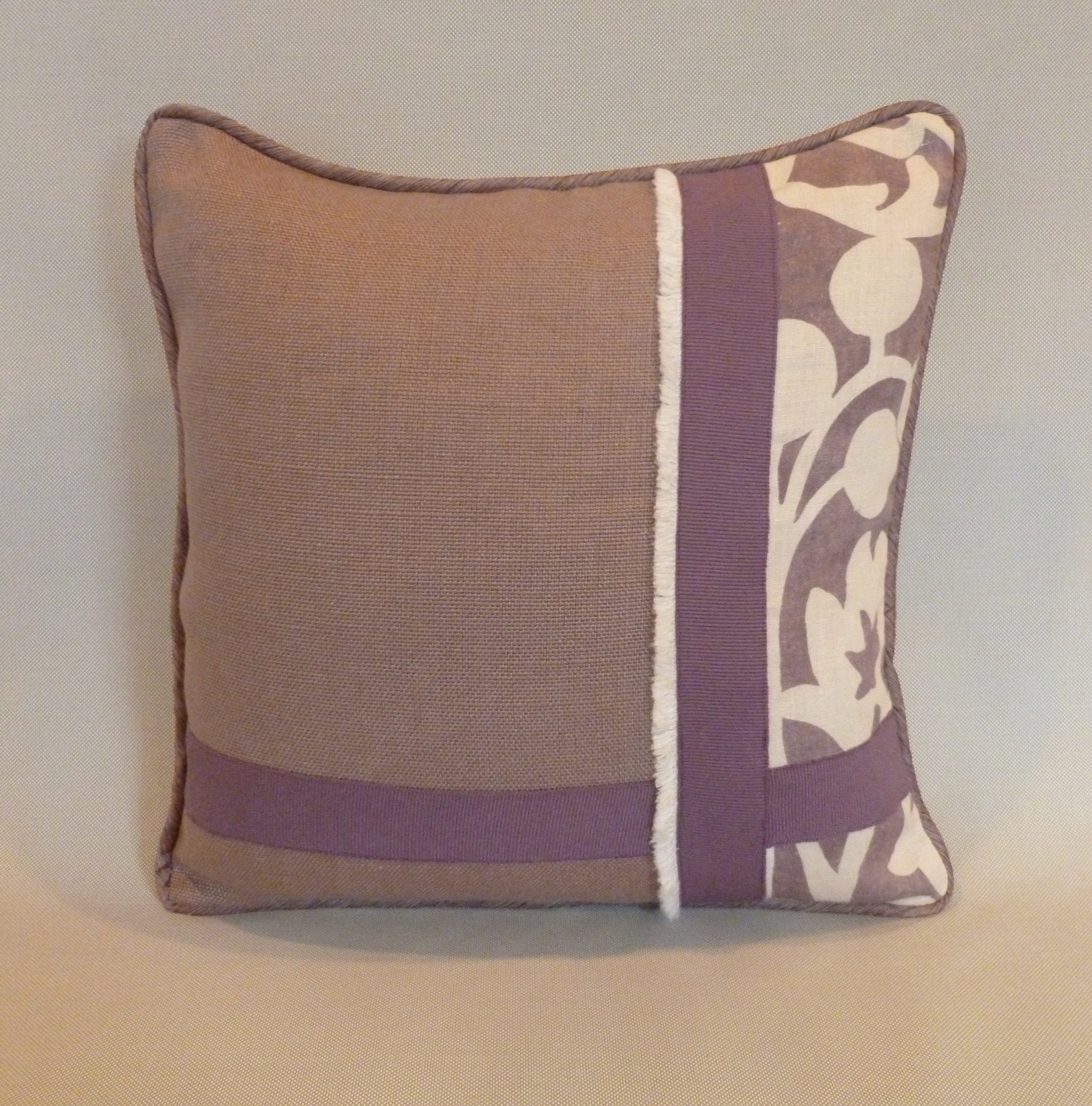 Purple Linen Pillow Cover 16x16, Linen Pillow, Luxury Pillow, Modern