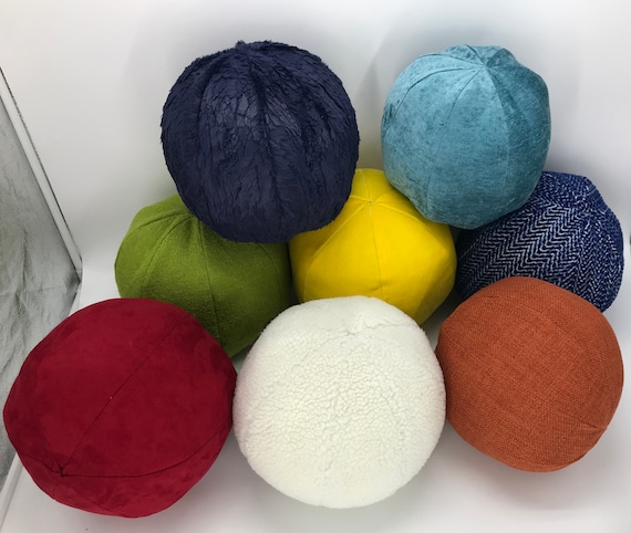 Navy blue round clearance pillow