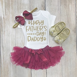 Baby Girl Father’s Day Outfit - Happy Fathers Day Daddy - Father’s Day gift - First Father’s Day outfit - Father&#39;s Day Photos