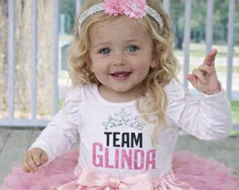 Glinda Outfit - Team Glinda - Wicked Theme Outfit - Baby Glinda - Toddler Glinda