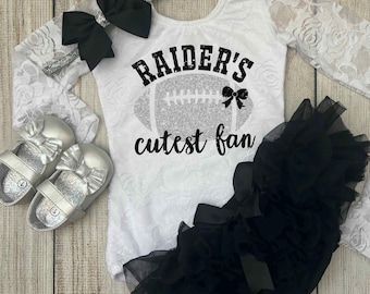 Baby Girl Raiders Outfit – Cutest Fan Lace Bodysuit, Tutu, Headband