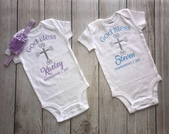 christening onesie for boy