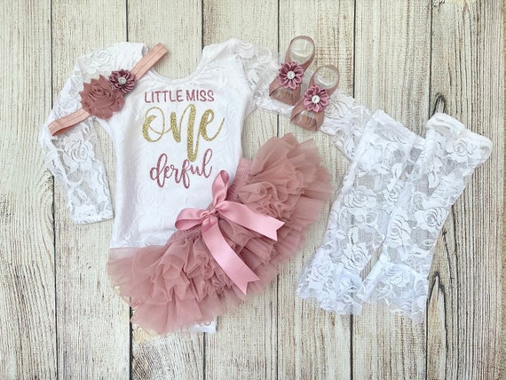Little Miss Onederful First Birthday Outfit Vintage - Etsy Denmark